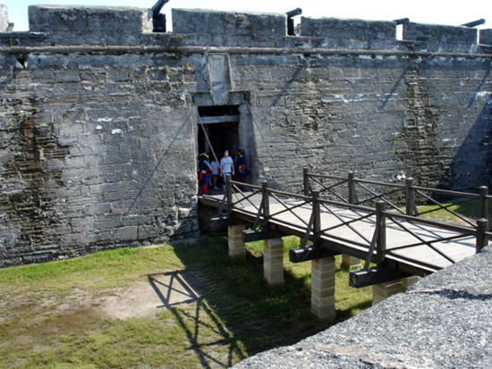 entry drawbridge and moat
